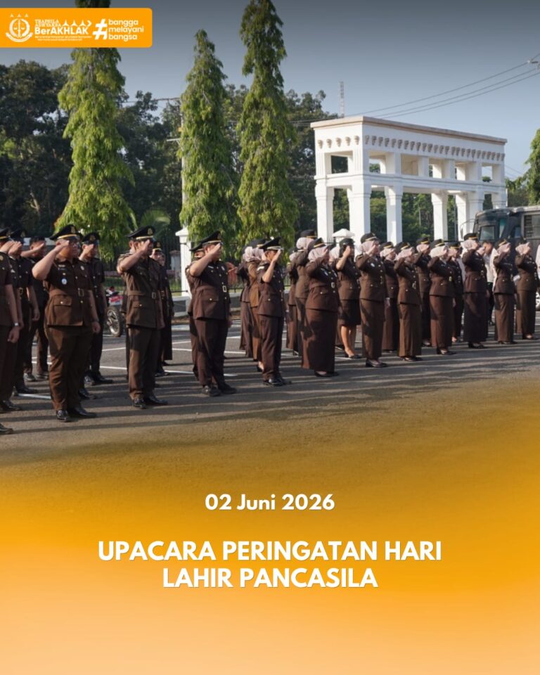 KEJAKSAAN NEGERI BANYUASIN MELAKSANAKAN UPACARA PERINGATAN HARI LAHIR PANCASILA