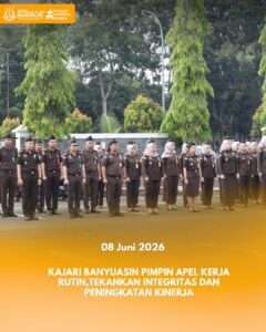 KAJARI BANYUASIN PIMPIN APEL KERJA RUTIN, TEKANKAN INTEGRITAS DAN PENINGKATAN KINERJA