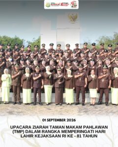 Upacara Ziarah Taman Makam Pahlawan (TMP) Dalam Rangka Memperingati Hari Lahir Kejakaan RI Ke-81 Tahun 2026